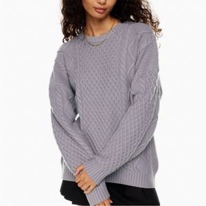 Sunday Best Cable Knit Sweater in Light Gray